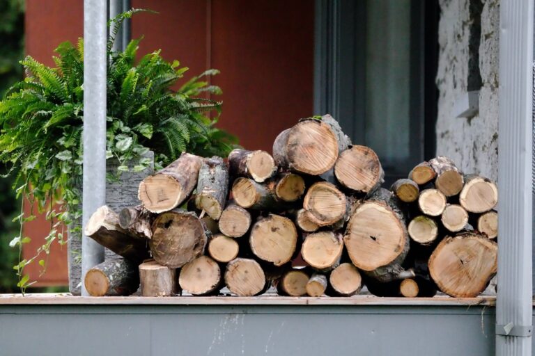 a pile of wood sitting on top of a wooden table